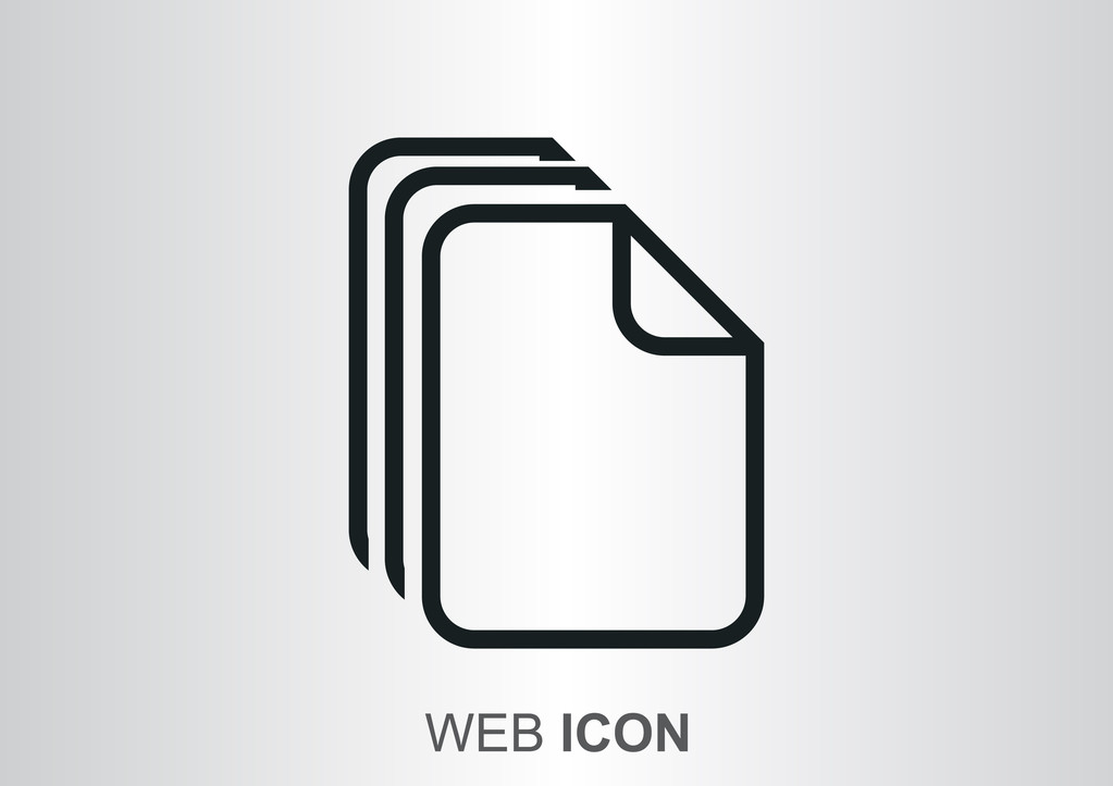 Dateien oder Papiere Web-Symbol - Vektor, Bild