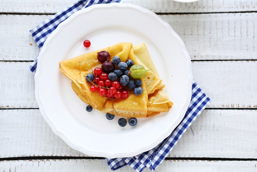 french crepes with berries - Photo, Image