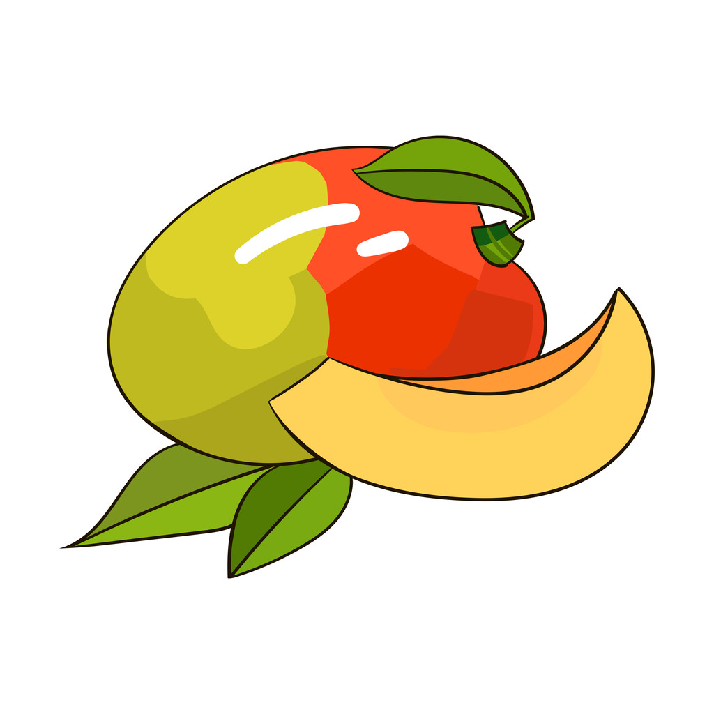Mango Fruchtvektor Illustration - Vektor, Bild