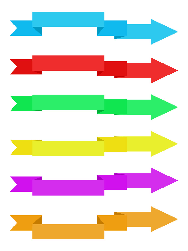Kolorowe wstążki z ilustracji wektorowych strzałka - Wektor, obraz