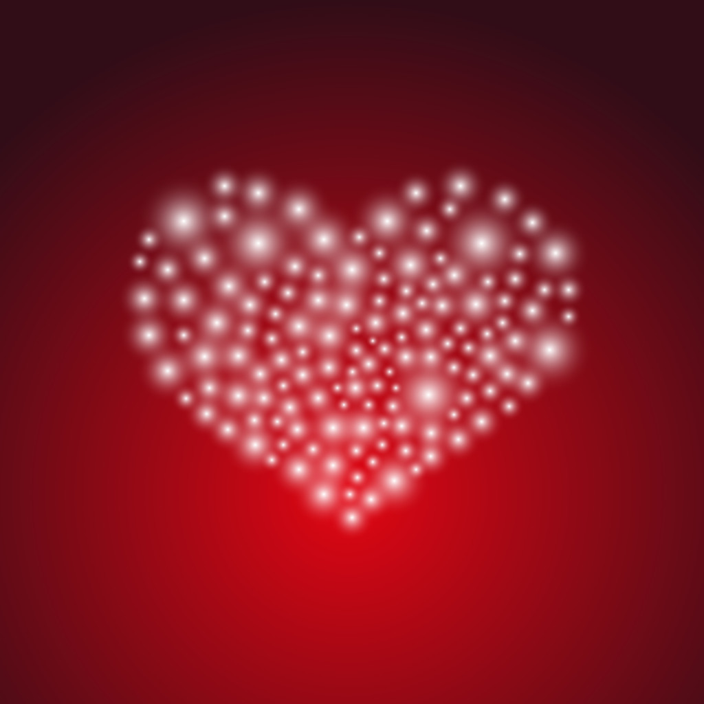 símbolo del corazón de pequeñas luces para el amor y San Valentín eps10
 - Vector, Imagen