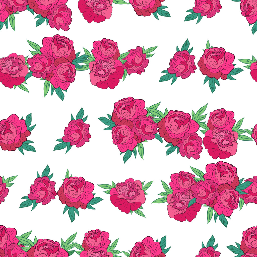 varrat nélküli mintát rózsaszín pünkösdi rózsa - Vektor, kép