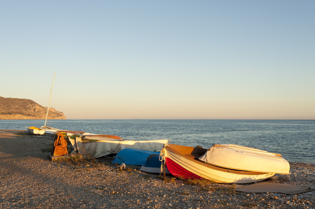 Gün batımında balıkçı tekneleri - Fotoğraf, Görsel
