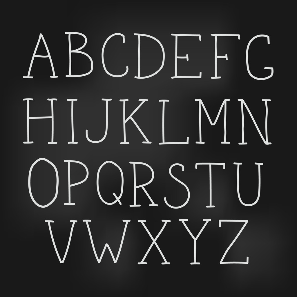 Vetor simples mão letras desenhadas
 - Vetor, Imagem