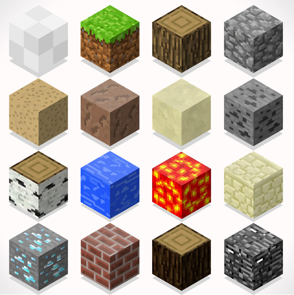 Cubos de mina 04 Elementos Isométricos
 - Vetor, Imagem