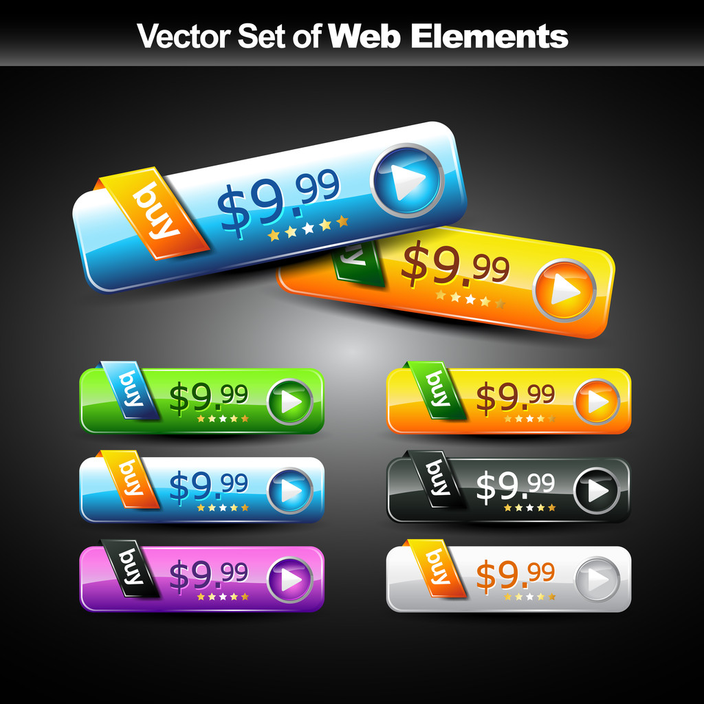 lesklý web tlačítko - Vektor, obrázek