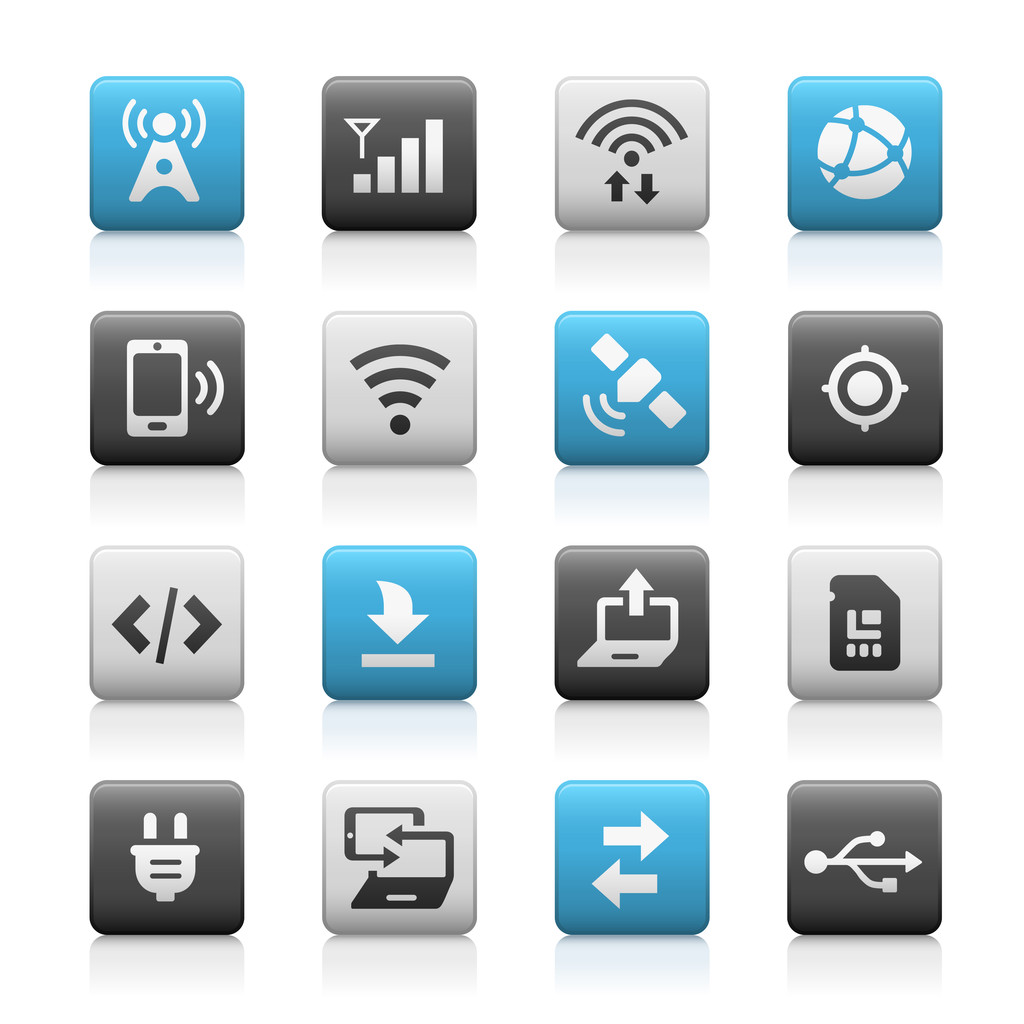 Web und mobile Symbole 6 - matte Serie - Vektor, Bild