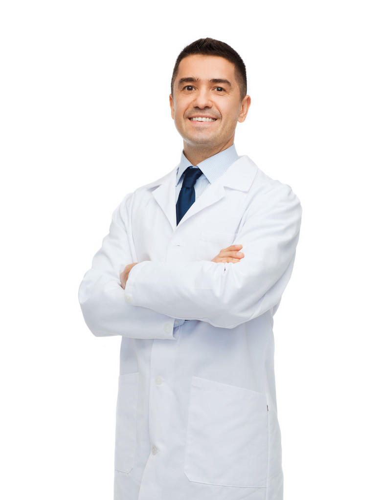 hymyilevä mies lääkäri valkoisessa takissa
 - Valokuva, kuva