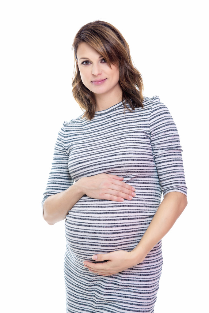 fiatal terhes nő gyönyörű portréja - Fotó, kép