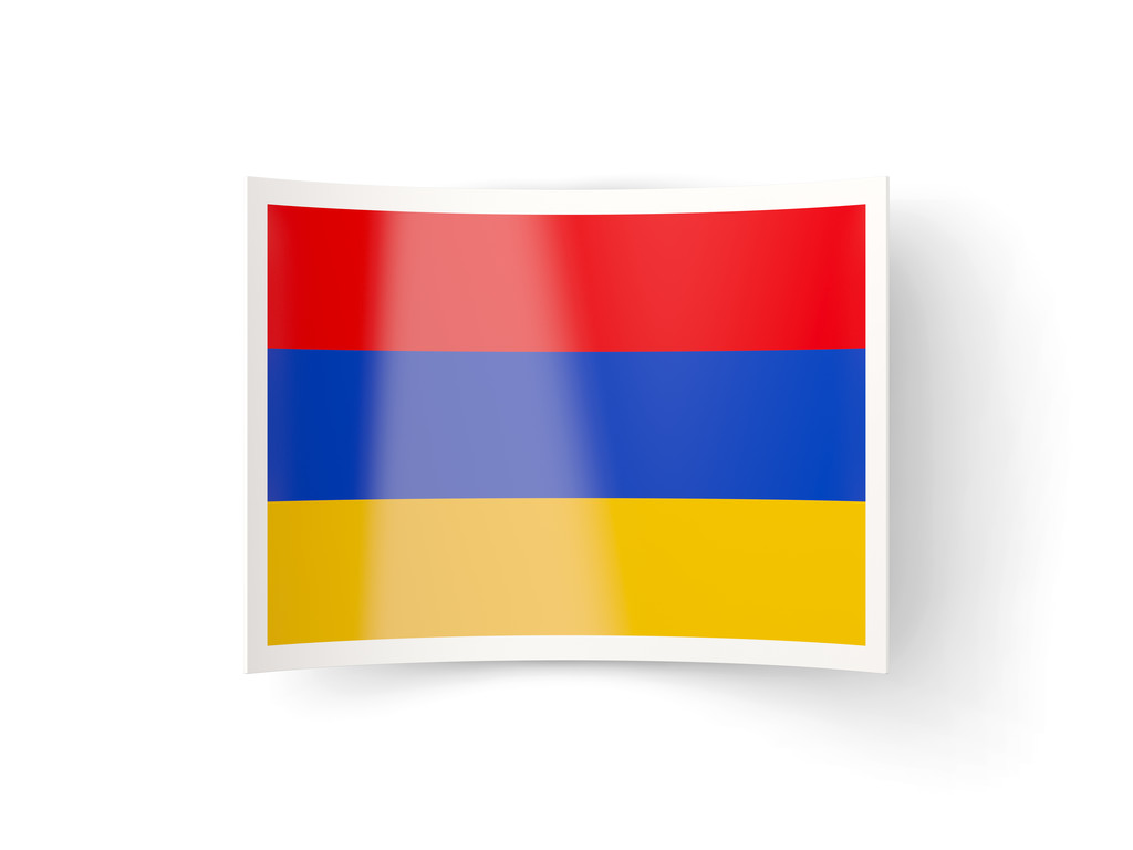 Gięte ikona z Flaga Armenii - Zdjęcie, obraz