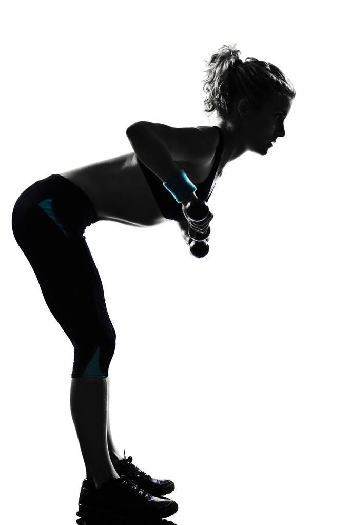 Frau trainiert Fitness Körperhaltung Krafttraining - Foto, Bild