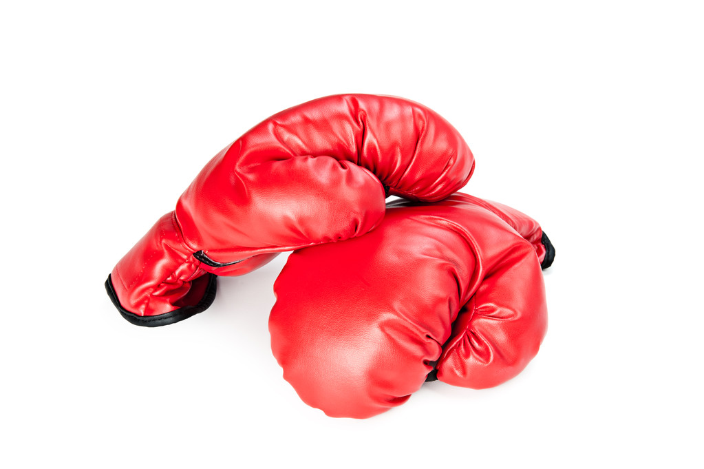 Боксерські рукавички на білому
 - Фото, зображення