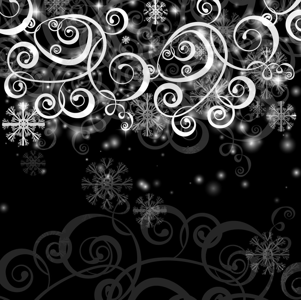 elegante Weihnachten schwarz und weiß Hintergrund - Vektor, Bild