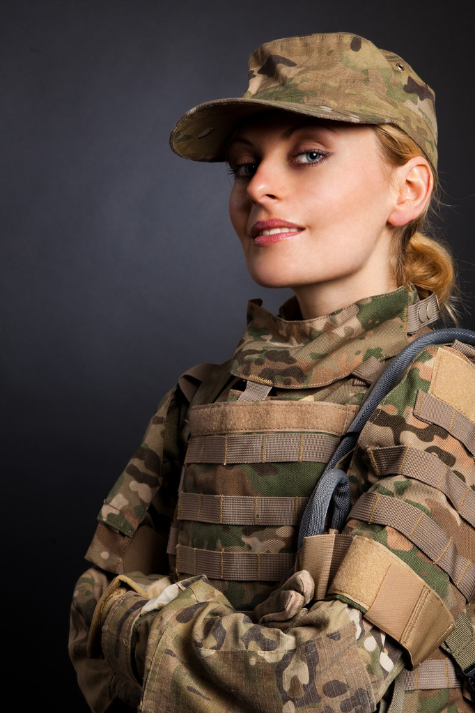 dívka krásná armáda - Fotografie, Obrázek