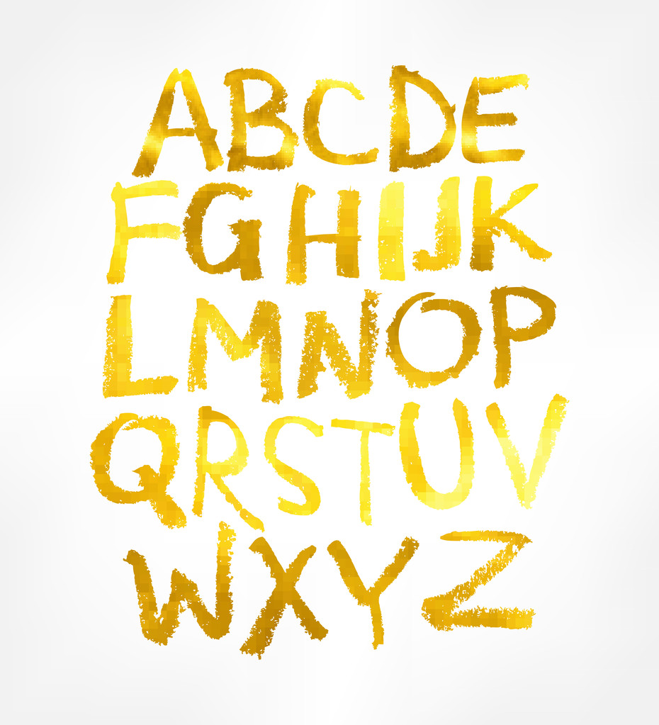 El yazısıyla yazılan alfabe. Vektör - Vektör, Görsel