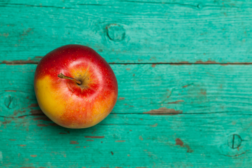 Manzana roja entera
 - Foto, Imagen