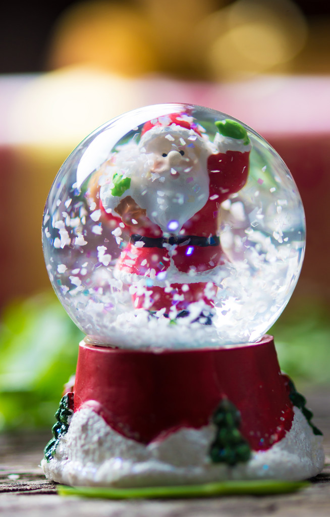 Snowball Boże Narodzenie z santa - Zdjęcie, obraz
