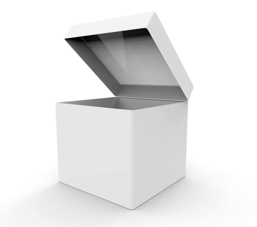 Valkoinen laatikko, neliön muotoinen
 - Valokuva, kuva