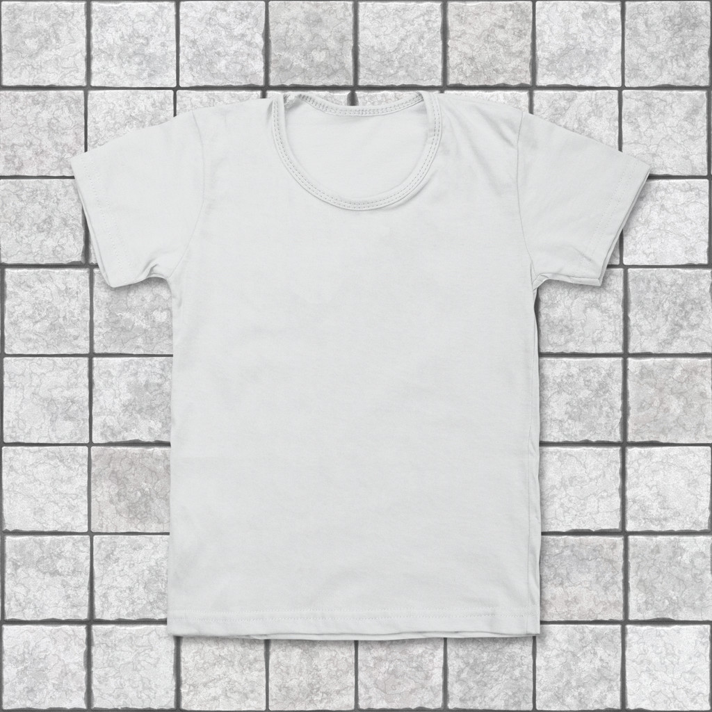 Λευκό κενό t-shirt σε κεραμιδιών φόντο - Φωτογραφία, εικόνα