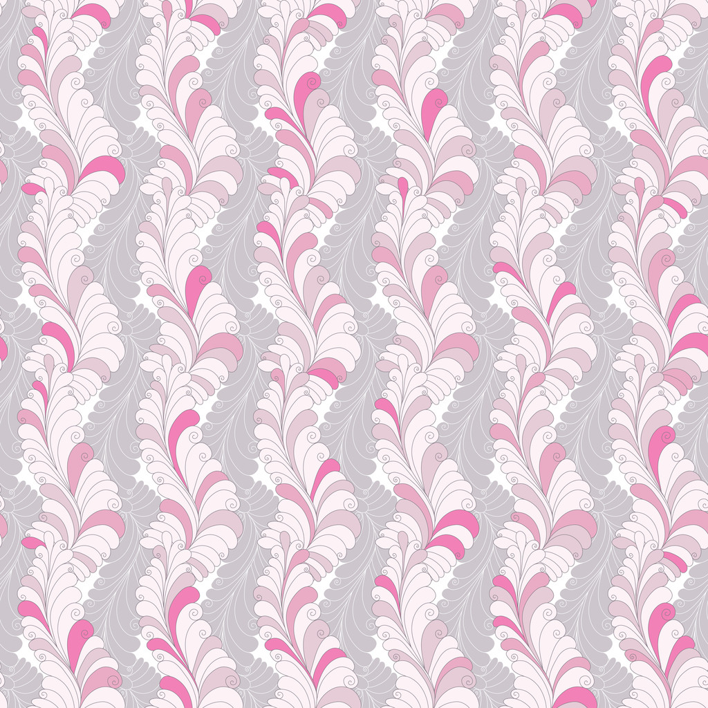 Seamless striped floral pattern - Vector, Image