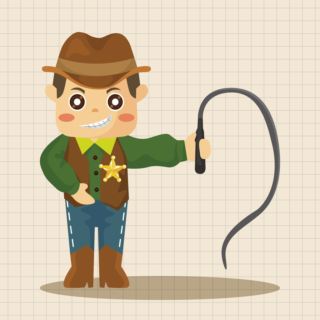 cowboy thema elementen pictogram element - Vector, afbeelding