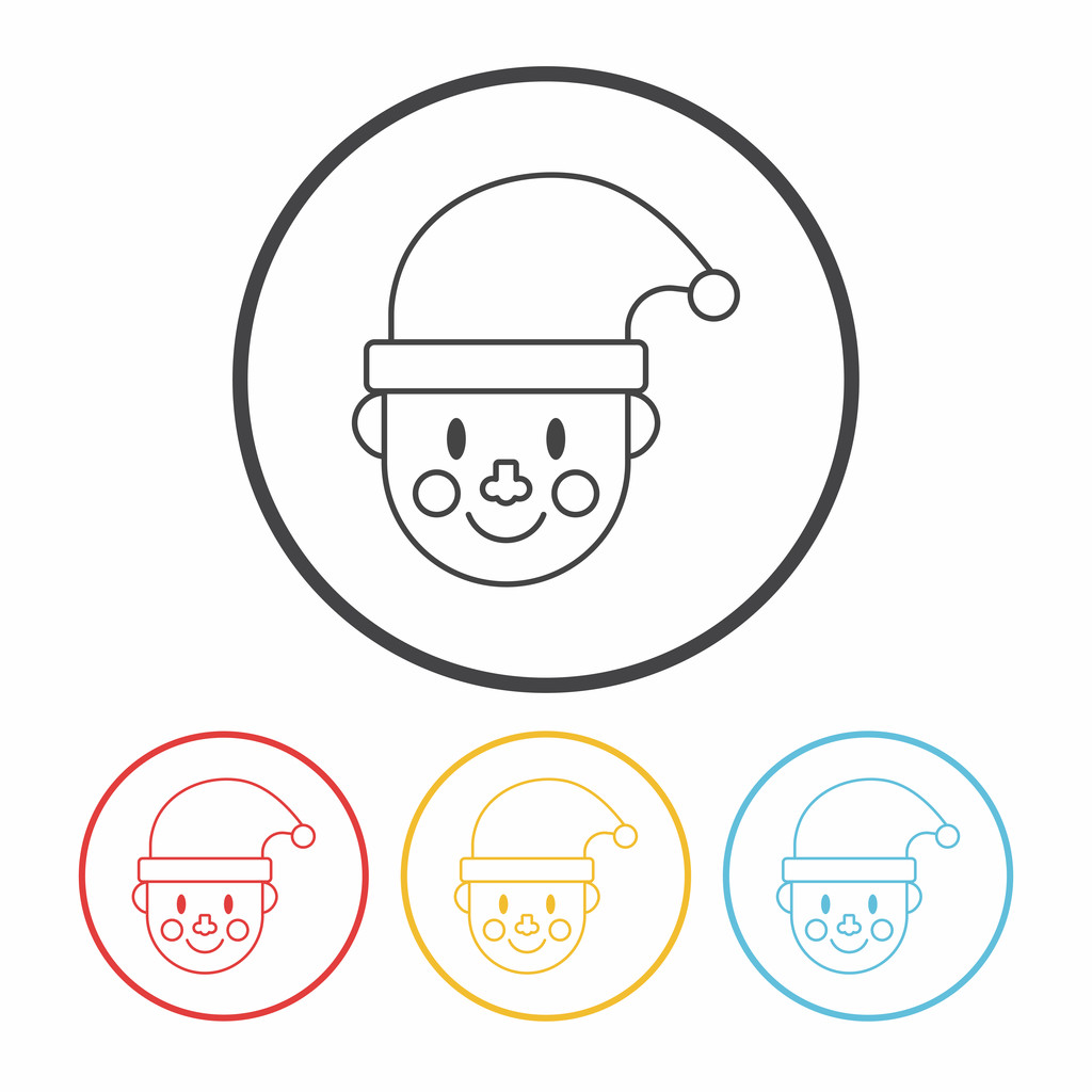 Icono de línea persona Navidad
 - Vector, imagen