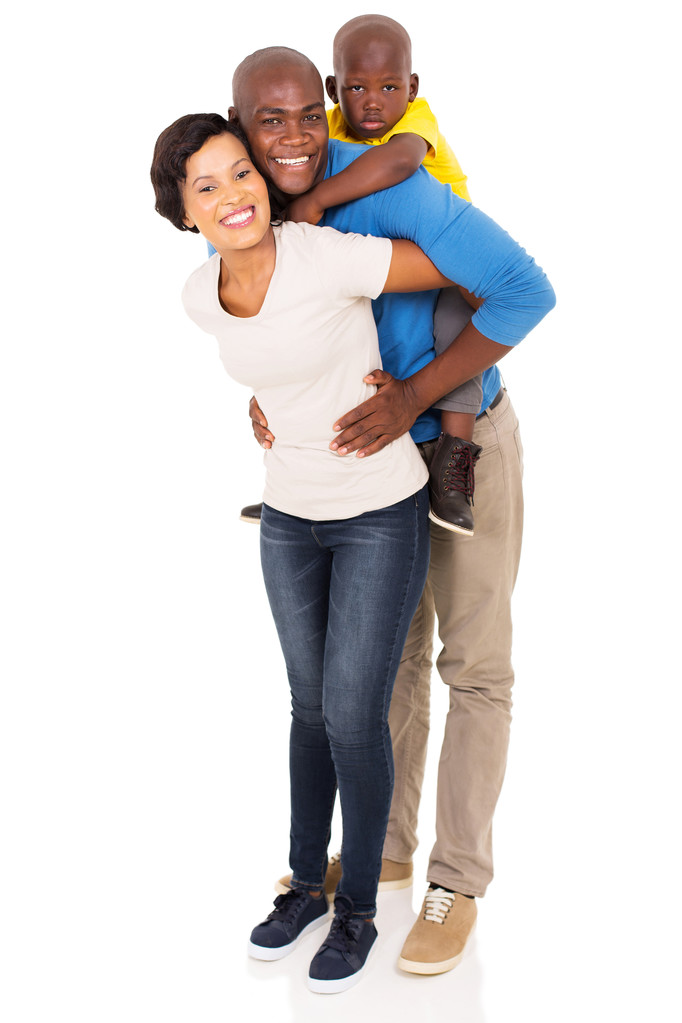 famille africaine piggybackking
 - Photo, image