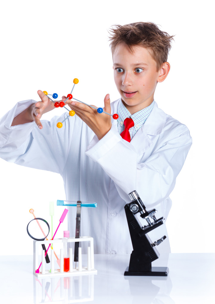 Jovem química entusiasta
 - Foto, Imagem