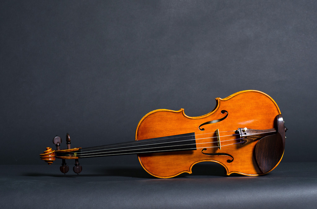 violin on black background - Photo, Image