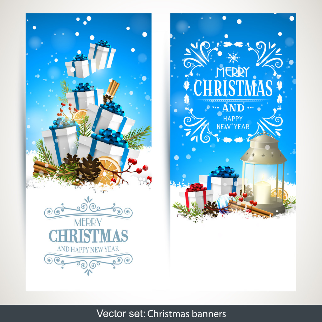 Bandiere verticali di Natale
 - Vettoriali, immagini