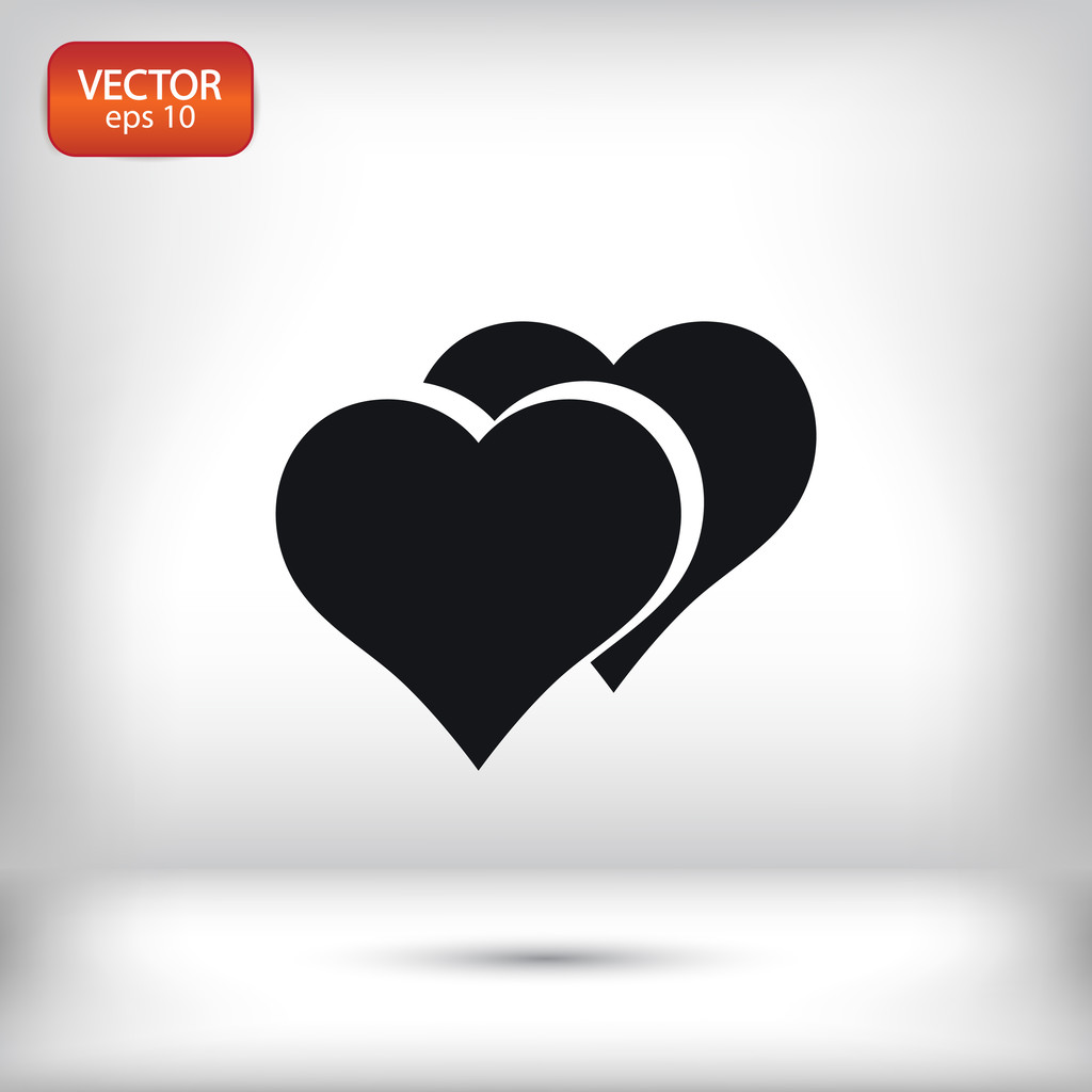 Серцях значок, Плоский дизайн - Вектор, зображення