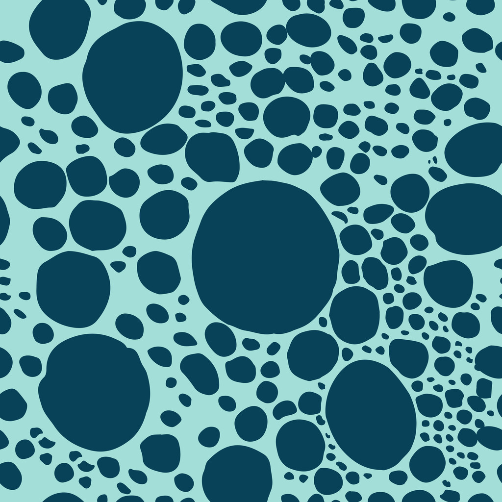 De naadloze patroon vector uit abstracte blauwe zeep op cyaan achtergrond - Vector, afbeelding