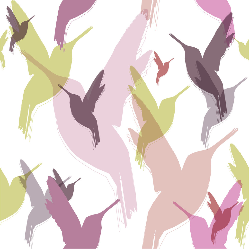wzór kolibrów - Wektor, obraz