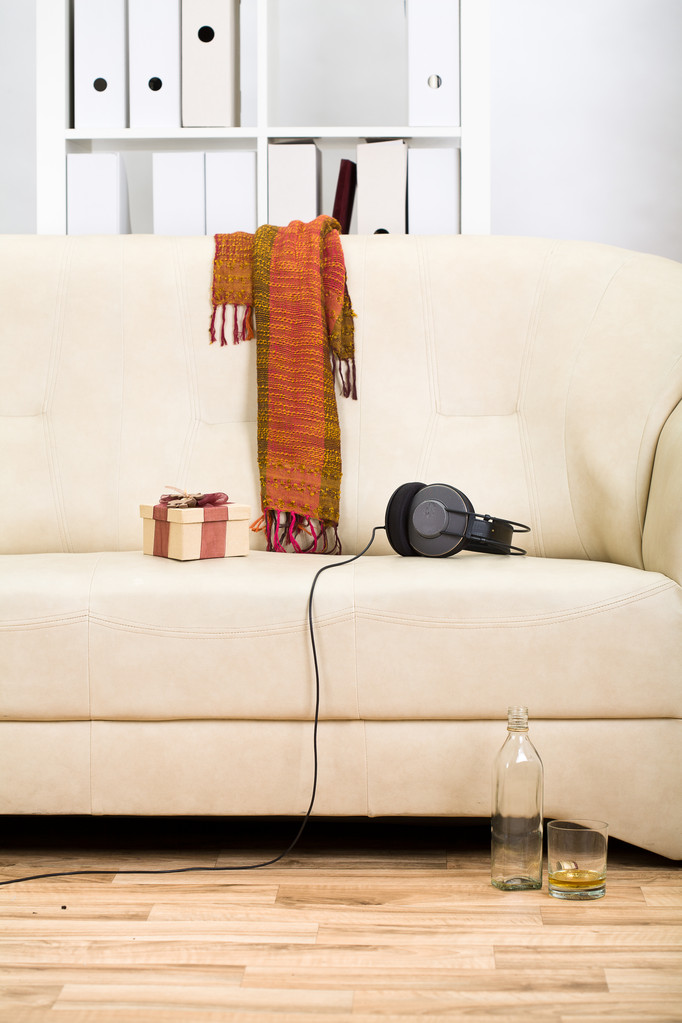 obývací pokoj s sluchátka - Fotografie, Obrázek
