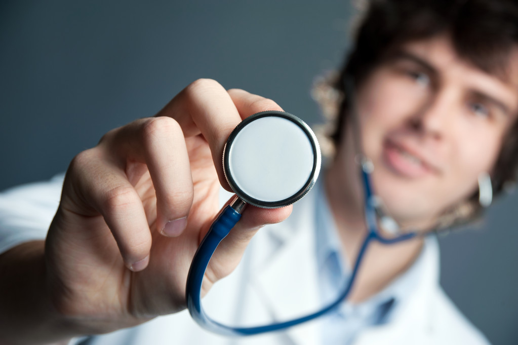 młody lekarz stetoskop - Zdjęcie, obraz