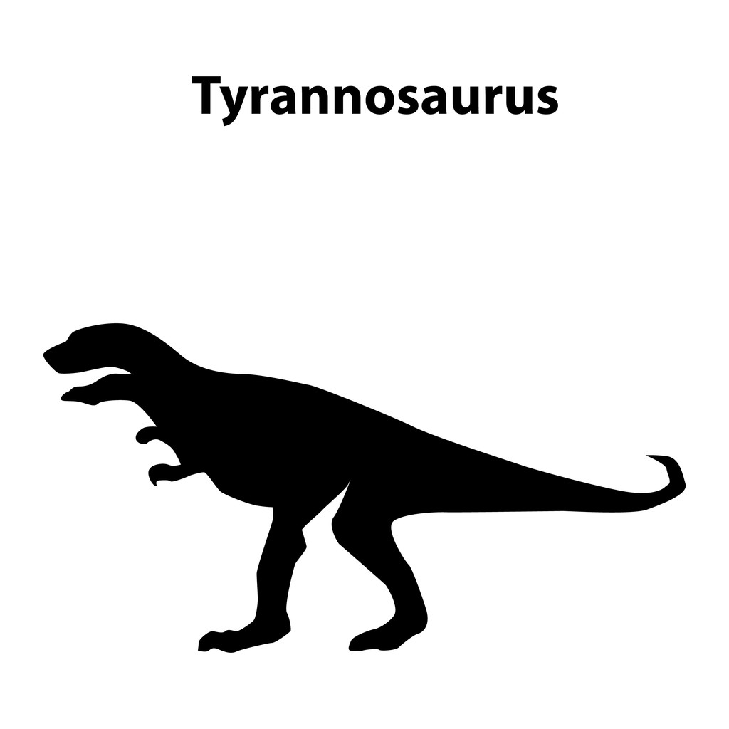 Tyrannosaurus δεινόσαυρος σιλουέτα - Διάνυσμα, εικόνα