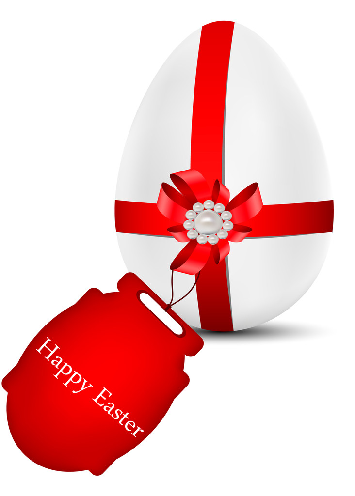 vektorové přání s vejcem, věnované Veselé Velikonoce - Vektor, obrázek