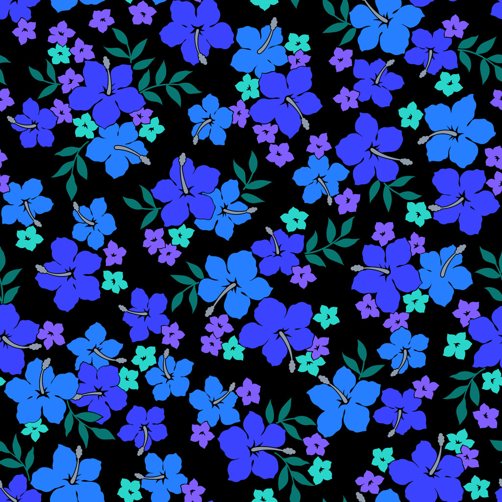 Ιβίσκος λουλούδι μοτίβο - Διάνυσμα, εικόνα