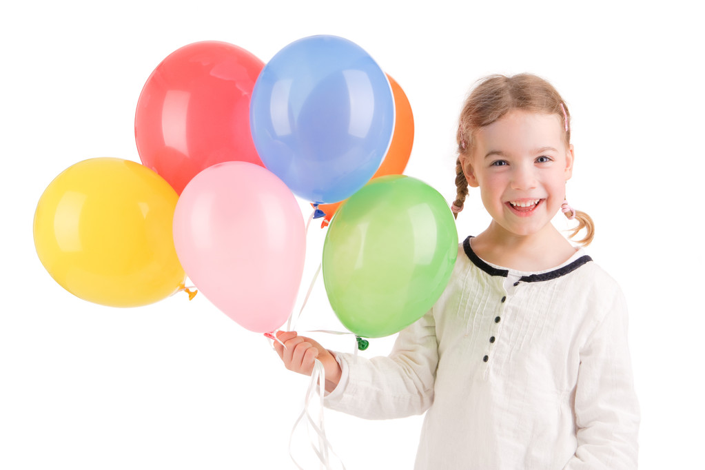 menina com balões - Foto, Imagem