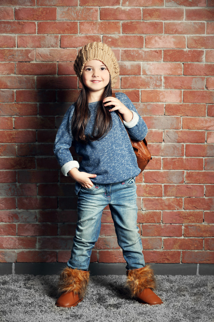 Πορτρέτο του παιδί κοριτσάκι μόδας - Φωτογραφία, εικόνα