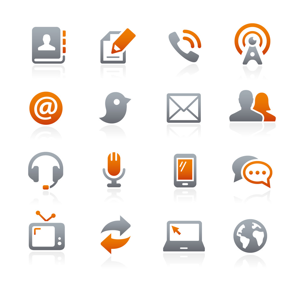 Telecommunications Icons -- Graphite Series - Vector, Image