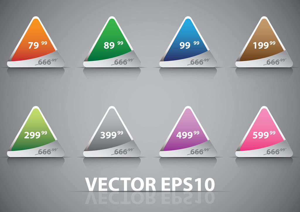 Цвет набора значков вектора
 - Вектор,изображение