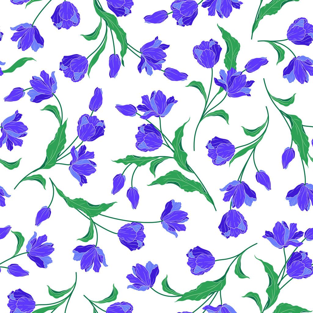 Patrón de ilustración flor
 - Vector, Imagen