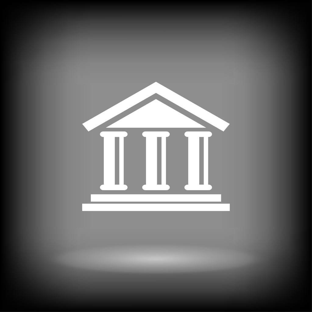pictograph van bank pictogram - Vector, afbeelding
