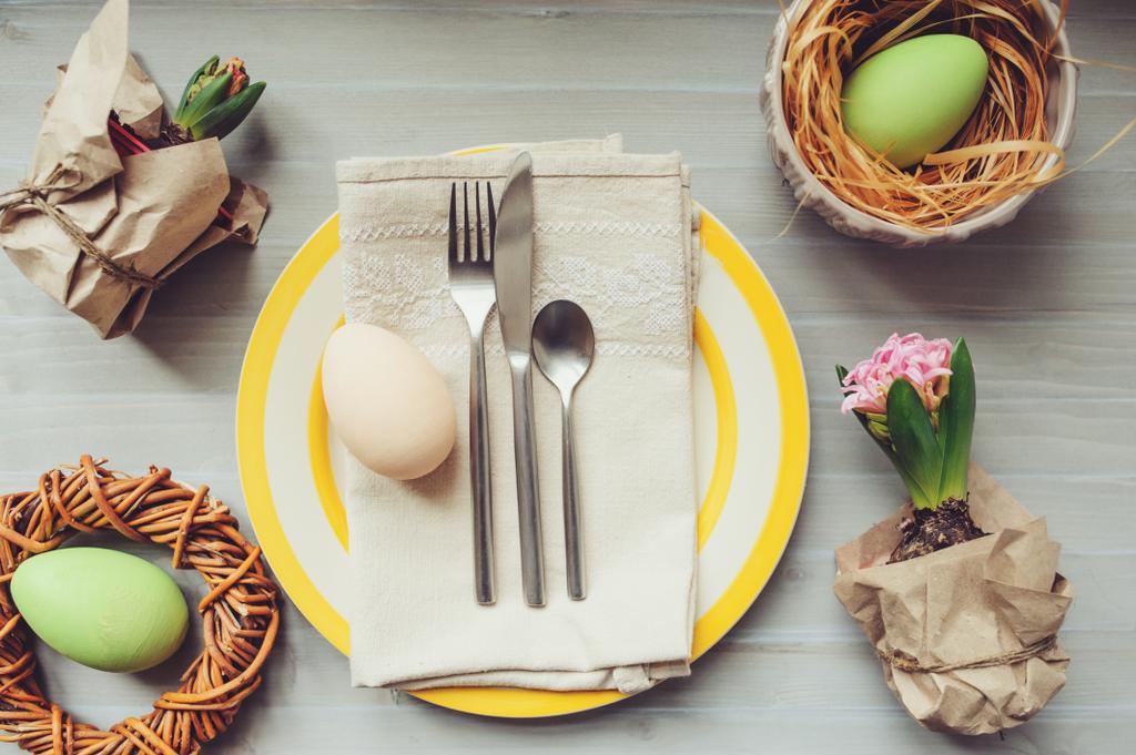 Easter holiday dinner at home. - Photo, Image