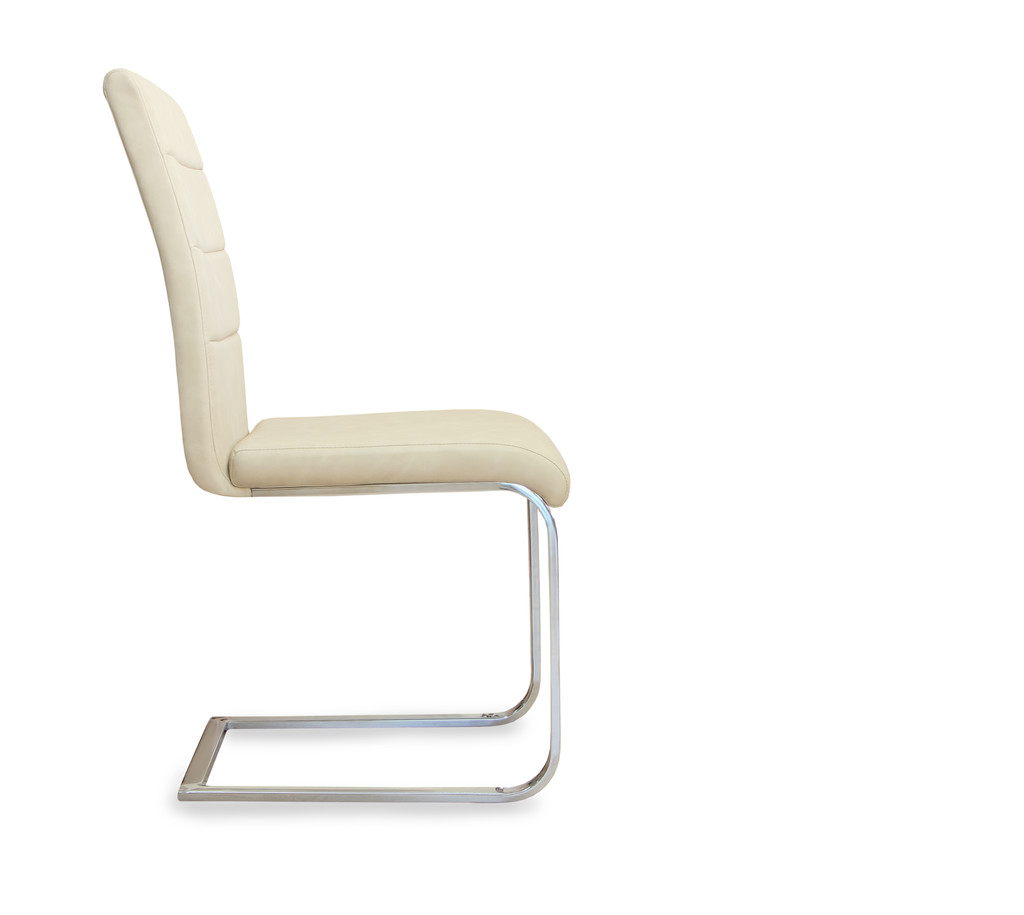 Modern irodai szék bézs bőrből. Elszigetelt - Fotó, kép