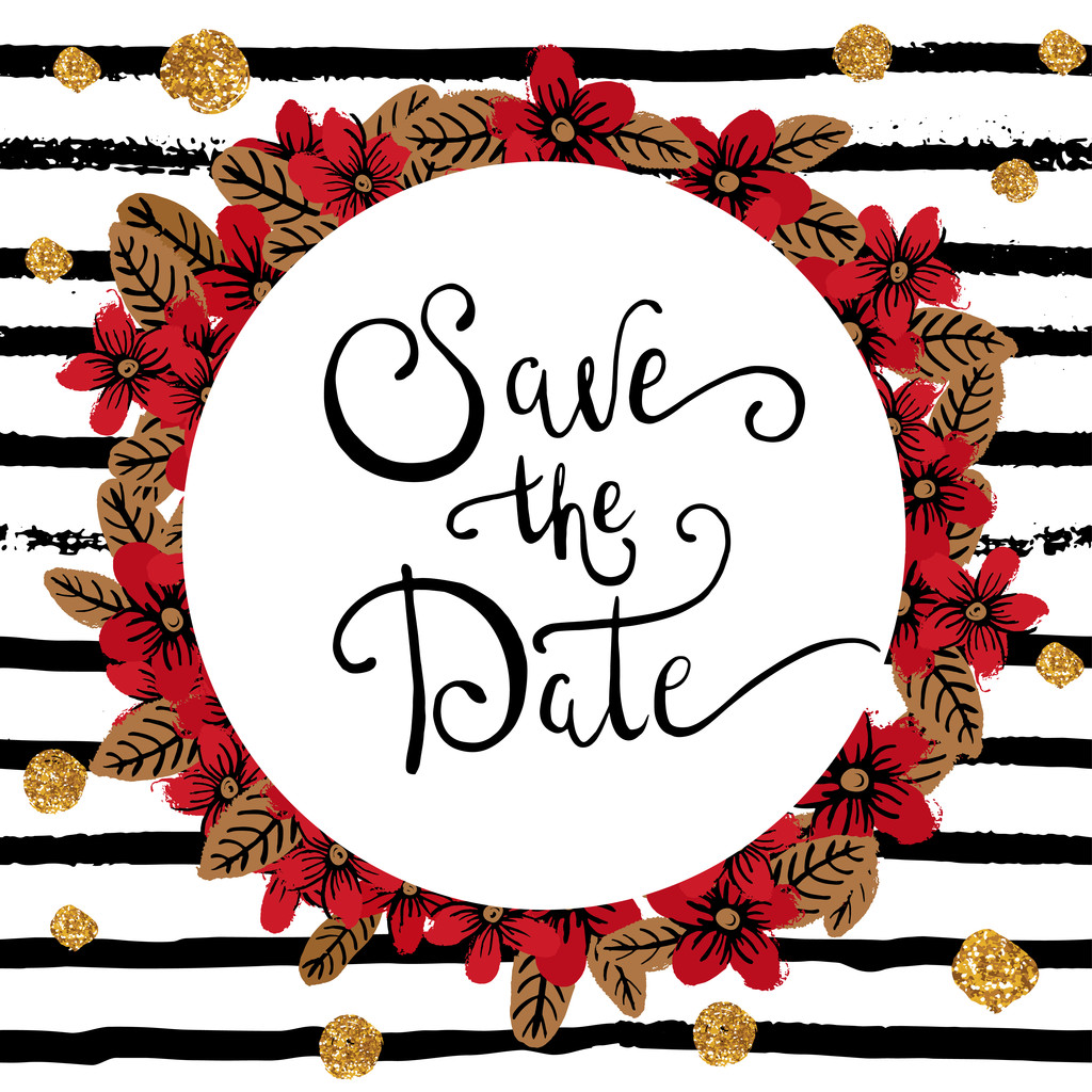 Save the date card - Vector, Image