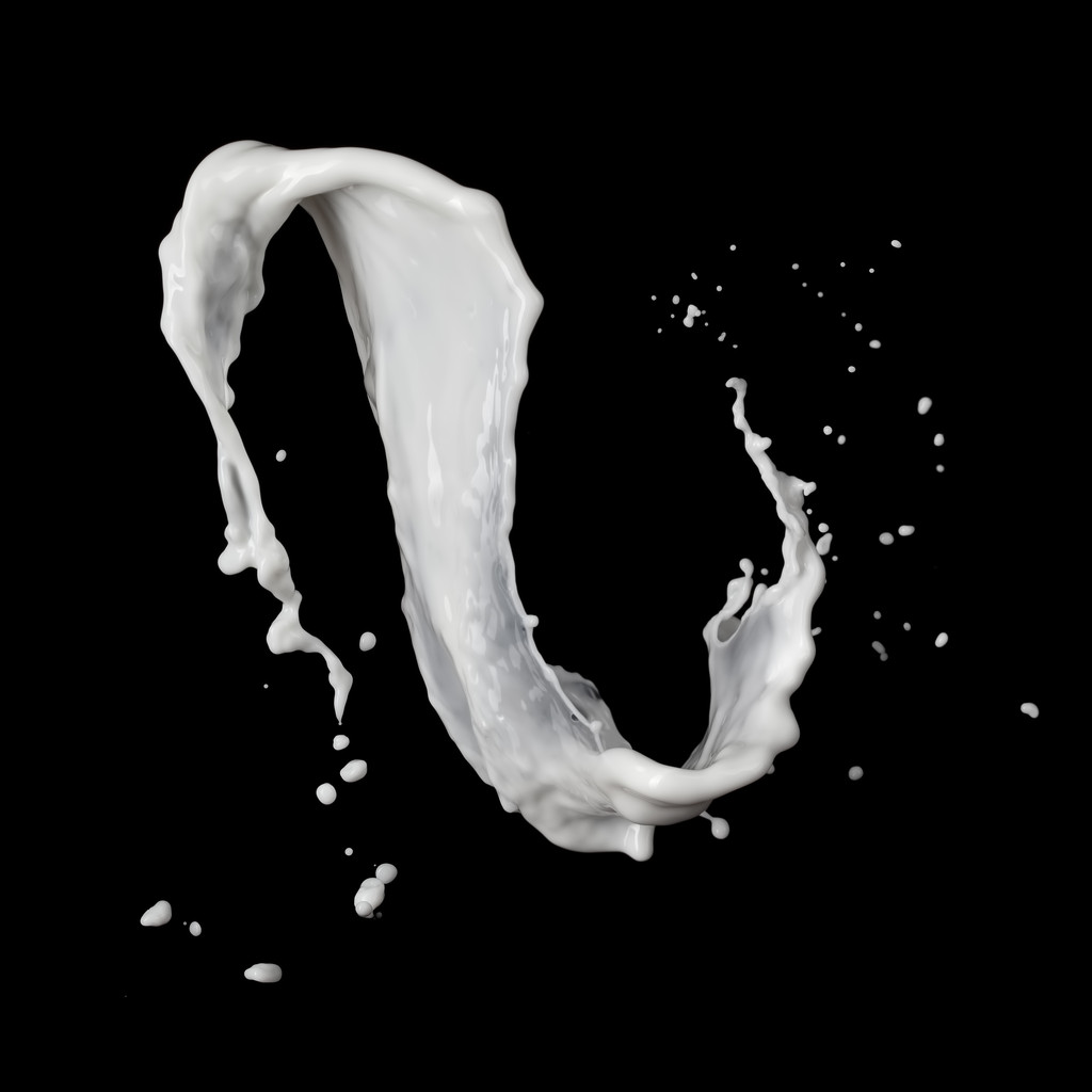 Maito roiske eristetty mustalla pohjalla - Valokuva, kuva