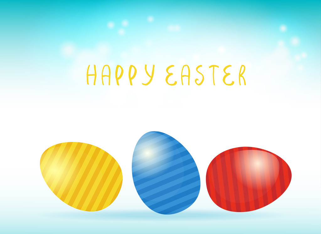 Easter  card with easter eggs - Vector, Image