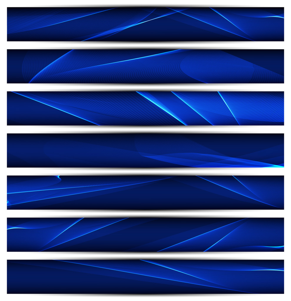 Banners template with wavy background - Vector, Image
